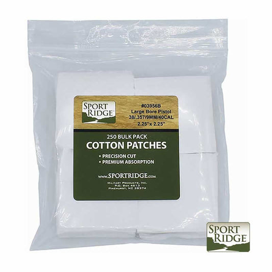 Sport Ridge Pistol Cotton Patches - 38/.357/9mm/4cal image 0