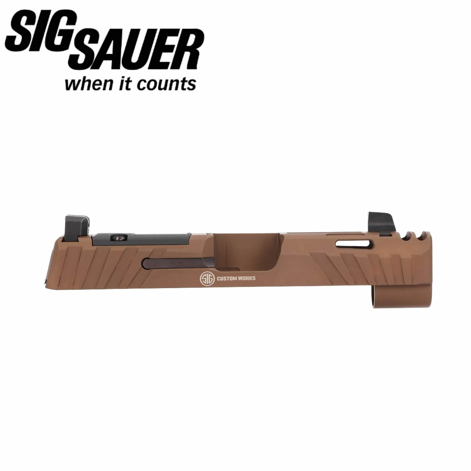 SIG Sauer P365X, 3.1", 9mm Spectre Comp Slide Assembly, Integrated Comp - COYOTE image 2