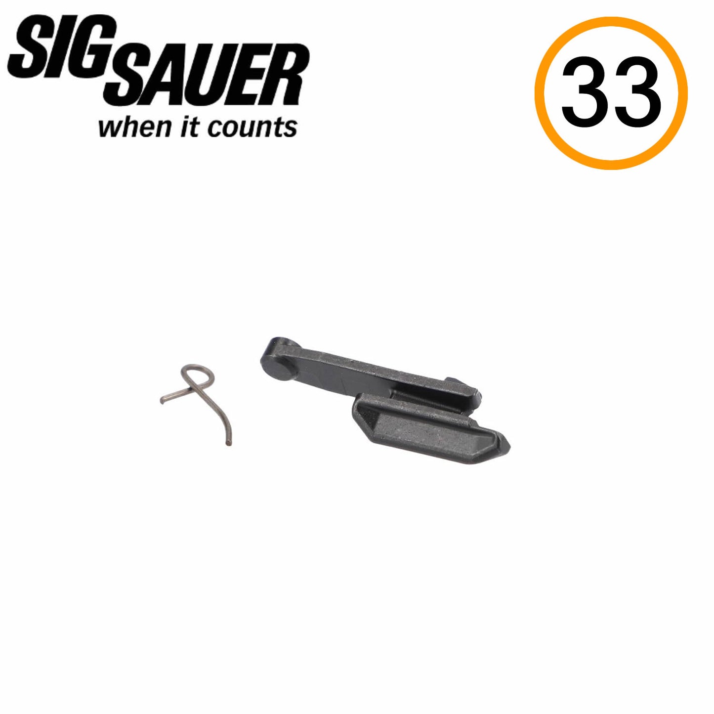 P365 EXTENDED SLIDE CATCH LEVER w/ NEW SPRING - BLACK image 0