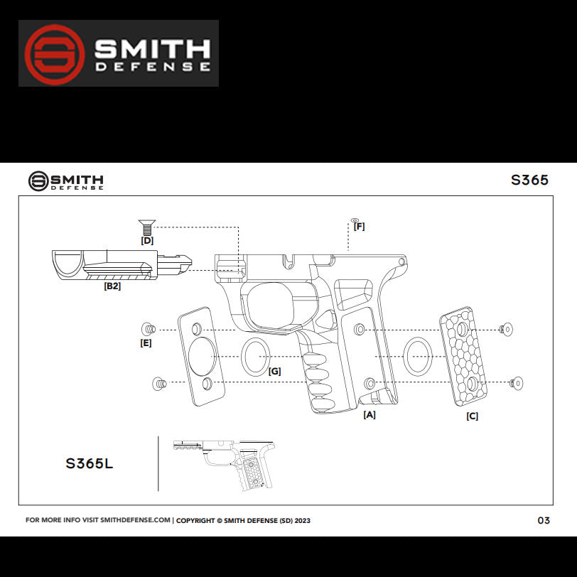 Smith Defense S365 Billet Aluminum Modular Grip Module image 8