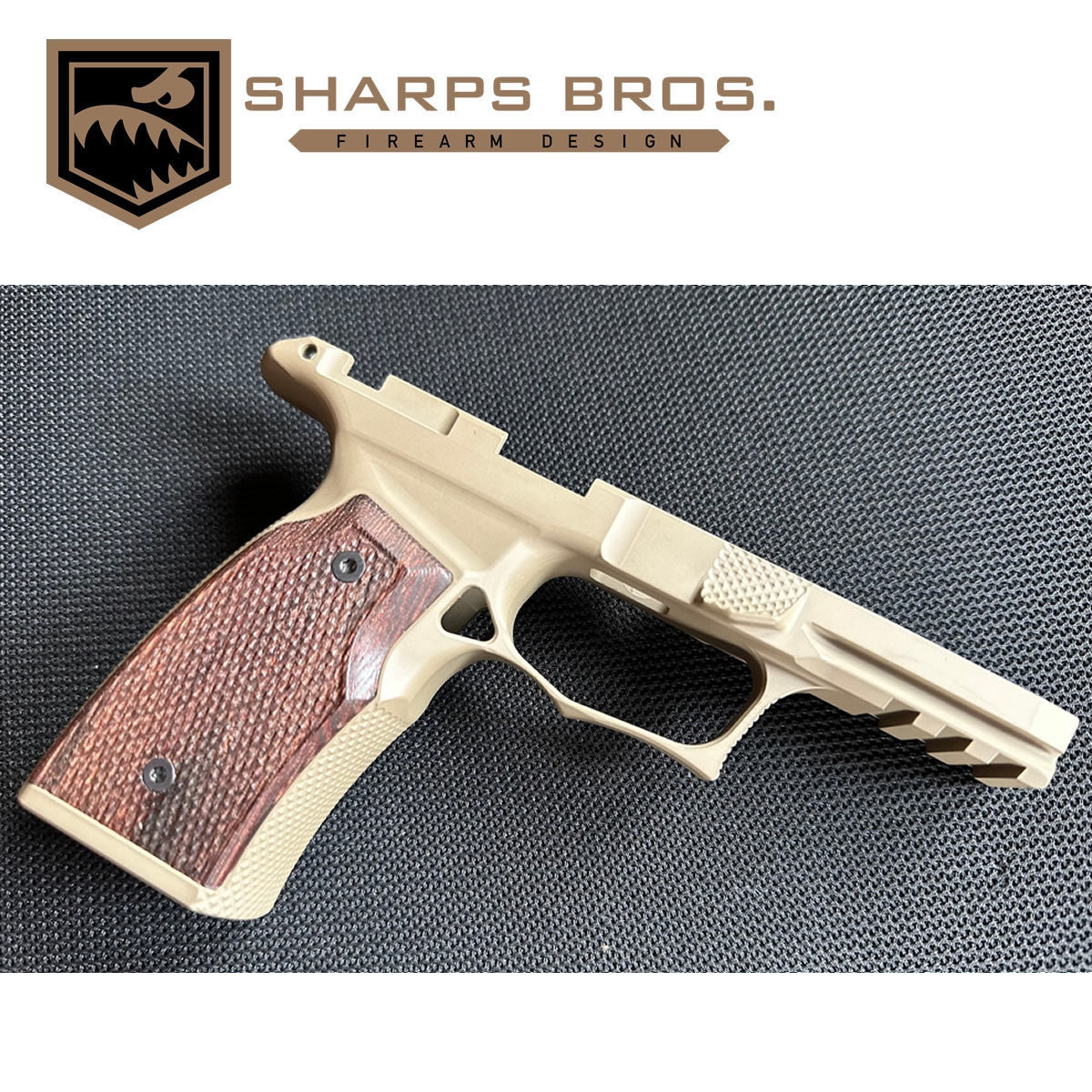 Sharps SBGM08-G2 P365X/XL Grip, FDE, Wenge Wood Grips, Manual Safety image 0