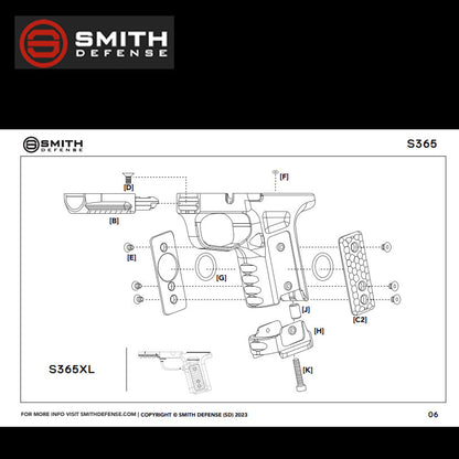 Smith Defense S365 Billet Aluminum Modular Grip Module image 10