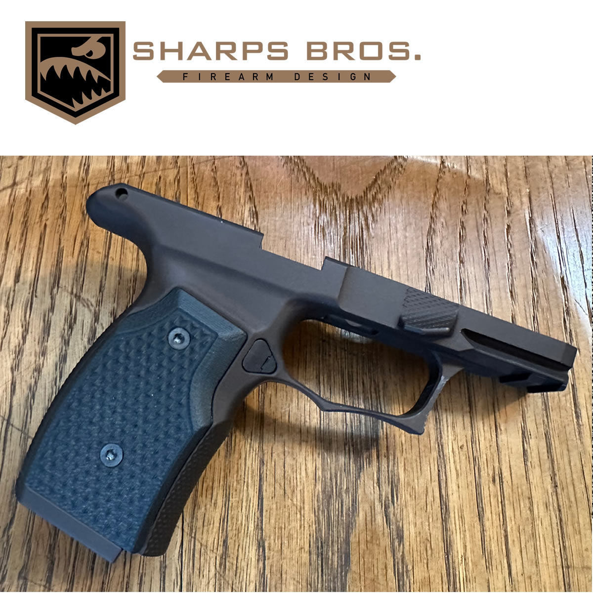 Sharps SBGM03-G2 Improved P365X/XL Grip, Non Safety, OD Bronze, Black G10 Grips image 0