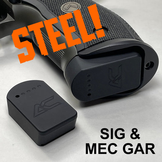 Armory Craft P226 - Plus 2 - STEEL Base Pad - BLACK - SIG & MEC GAR image 0