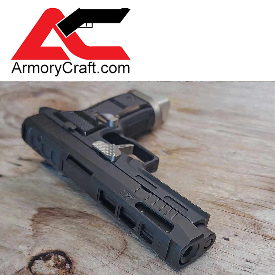 Armory Craft SIG P320 X5 Legion BULL Barrel - NON THREADED - BLACK & SILVER image 2