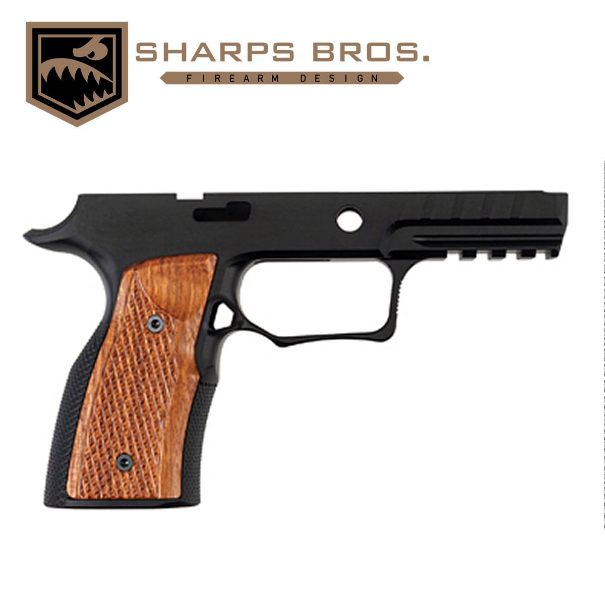 Sharps SBGM09 P320 Grip, Black, Brazilian Wood Cherry Grips, NON Manual Safety image 0