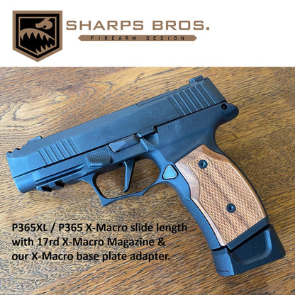 Sharps SBGM01-G2 365 Improved SIG P365X/XL Grip, Black w/ Brazilian Cherry Grips image 4