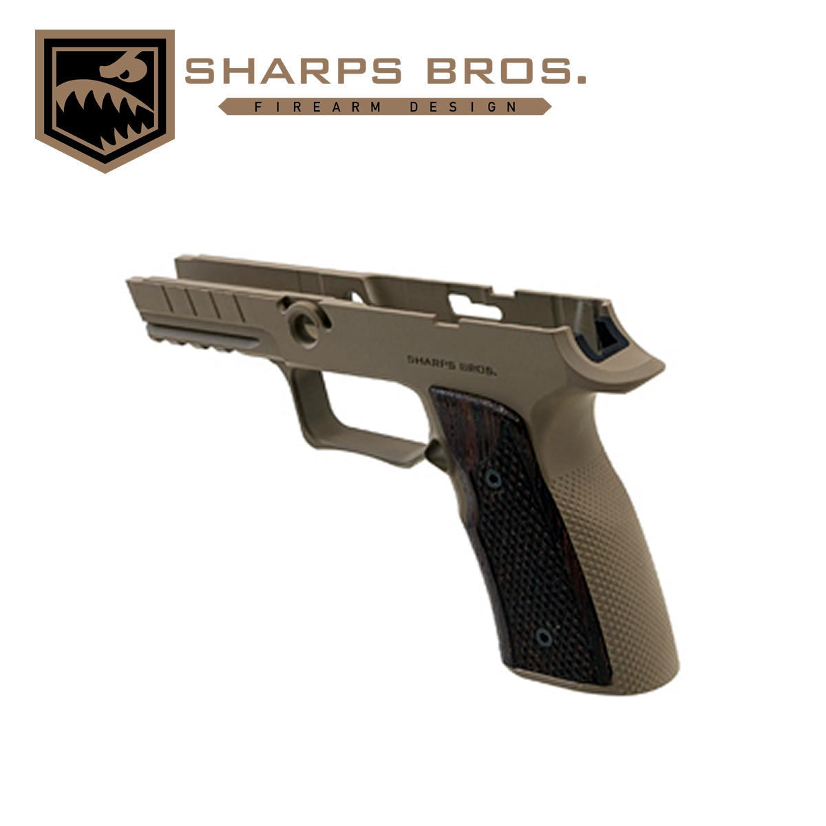 Sharps SBGM10 P320 Grip, FDE, Wenge Wood Grips, NON Manual Safety image 2